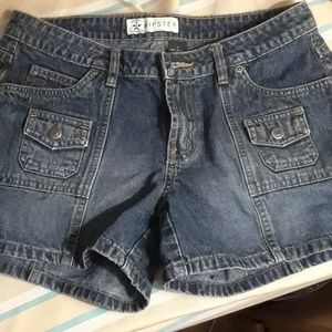 High waisted denim shorts